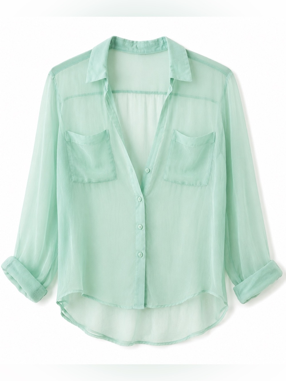 Sheer Mint Green Women's Top
